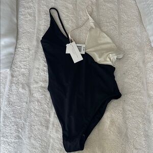 L*Space Black and White Swimsuit
